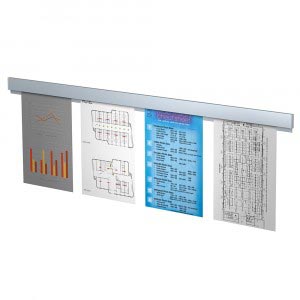 Click up picture rail paper holder