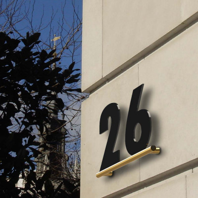 Projecting Building Address Number Sign