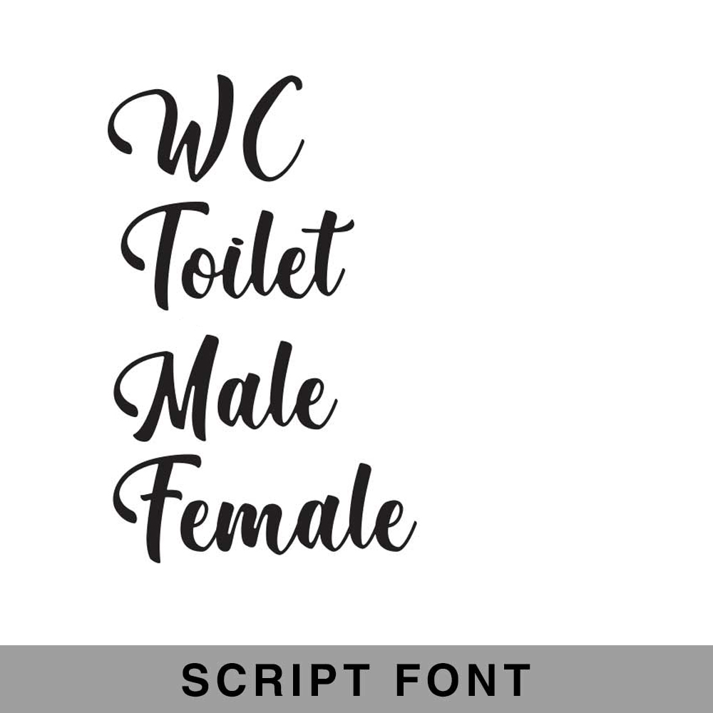 Washroom Toilet Door Signs