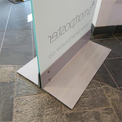 Freestanding Glass Information Sign with Digital Print Option