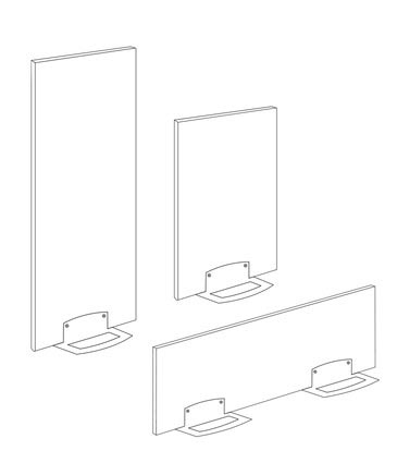 Smartbase - Printed freestanding graphic display panel and base