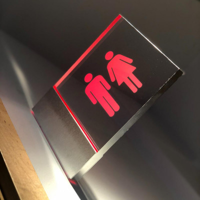 Male and Female Washroom Sign