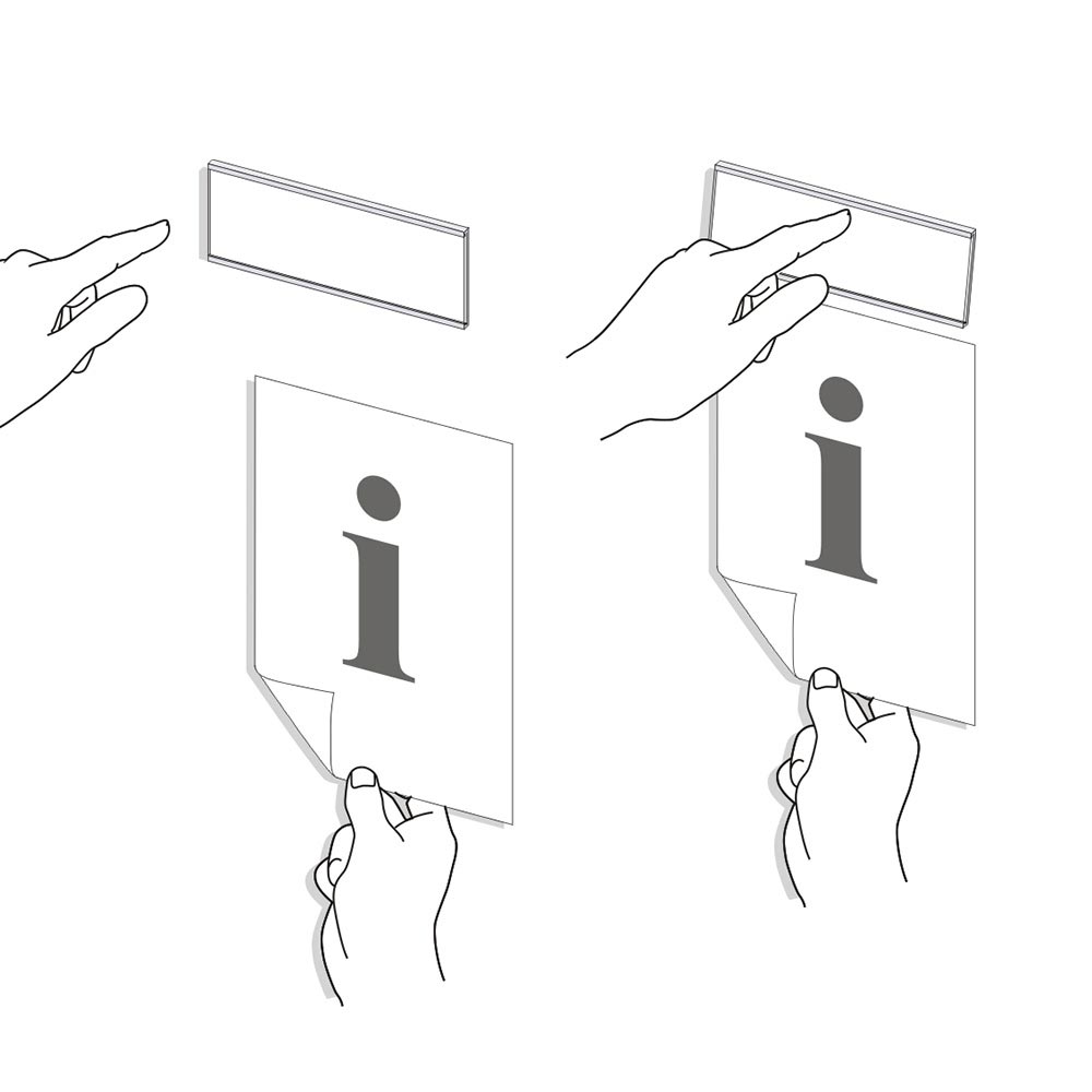 Paper Insert Clip Sign System - Easily Updatable