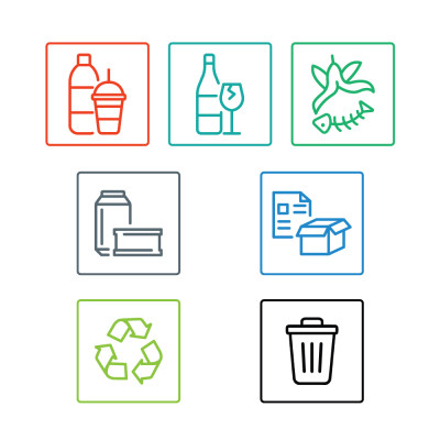 Recycling Sign Bin Sticker