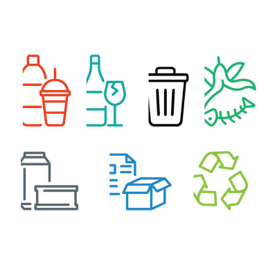 Recycling Stickers for Bins
