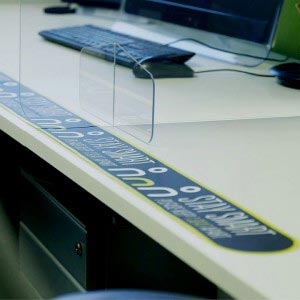work desk sticker social distancing