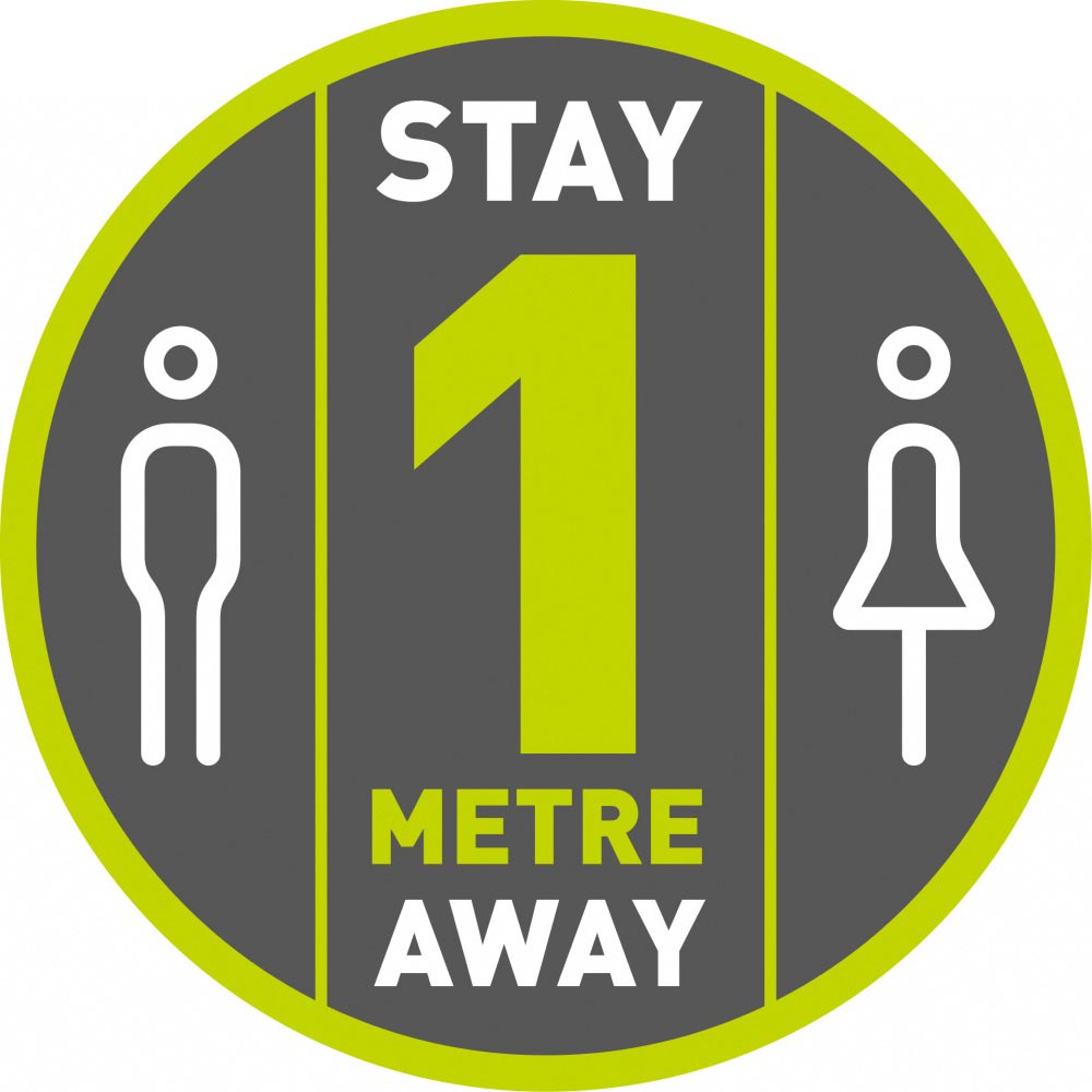 Stay 1 Metre Away - Grey
