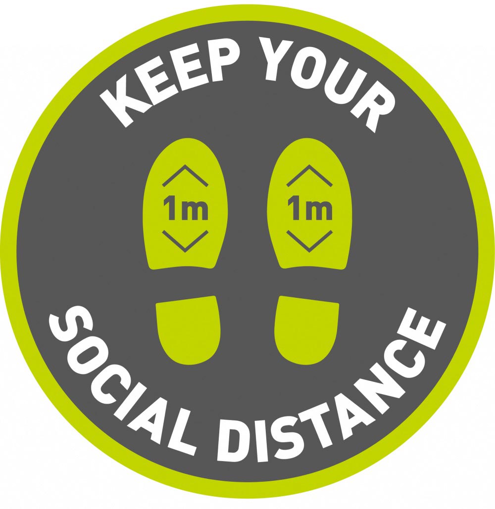 Keep Your Social Distance 1m - Grey