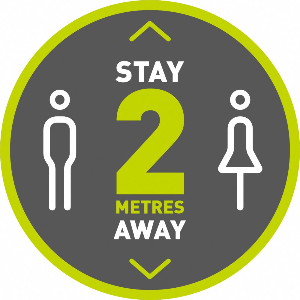 Stay 2 Metres Away v3 - Grey