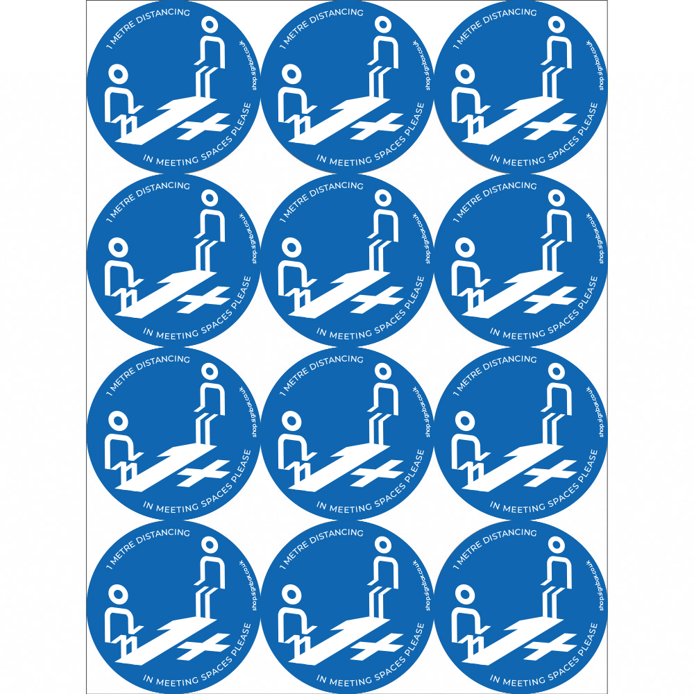 Social Distancing Stickers - 1 metre distancing