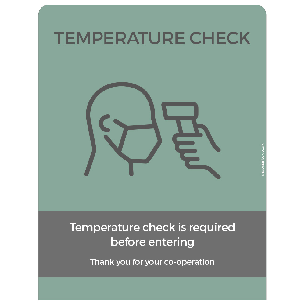 Temperature Check Sign