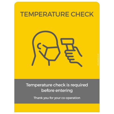 Temperature Check Sign