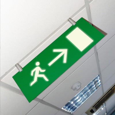 Fire Exit Sign Photoluminescent - Arrow Right