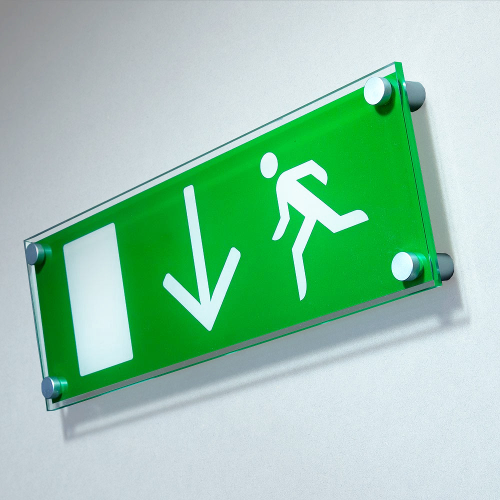 Wall Mounted fire exit sign