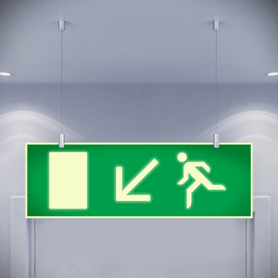 Photoluminescent Fire Exit Sign