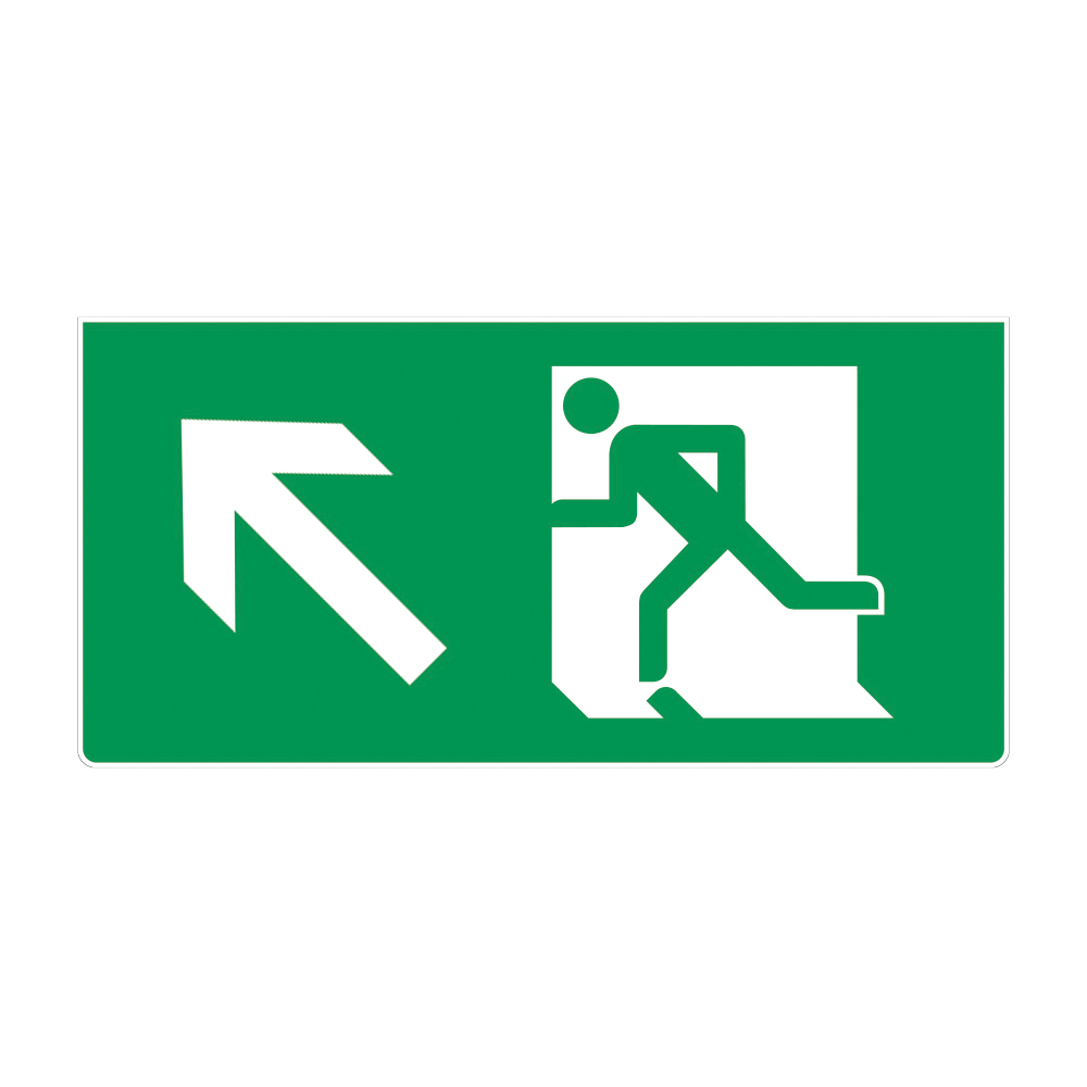 Fire Exit Sign - LEFT UP