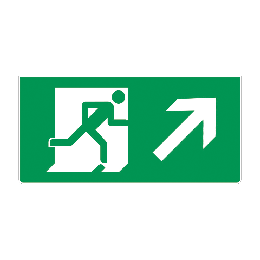 Fire Exit Sign - RIGHT UP