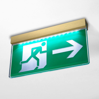 Fire Exit Sign - Ceiling Mounted