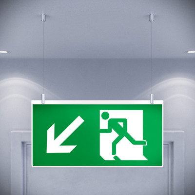 Suspended Fire Exit Sign