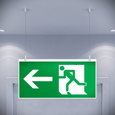Suspended Fire Exit Sign