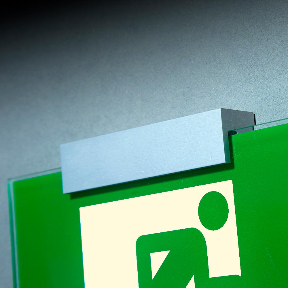 EN ISO 7010 -  XBLOCK - PHOTOLUMINESCENT - FIRE EXIT SAFETY SIGN