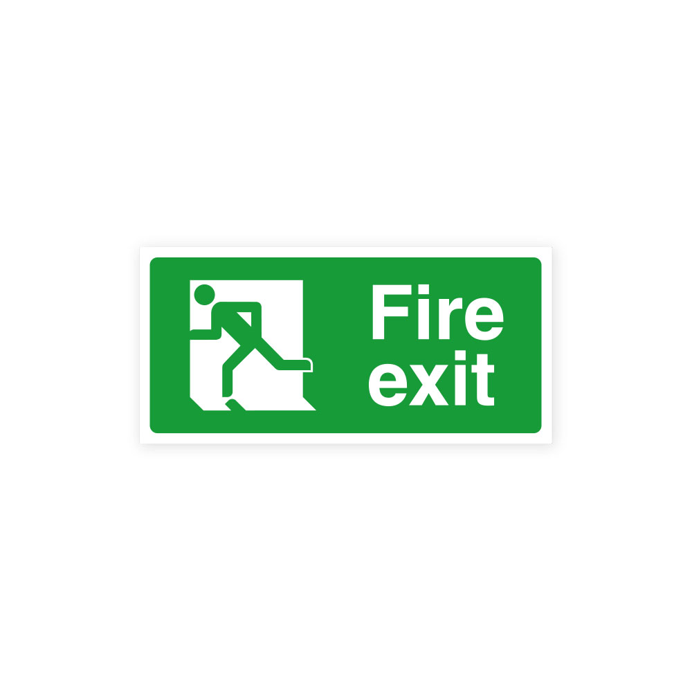 Fire Exit Vinyl Sticker Sign Fire Exit Vinyl Sticker Sign
