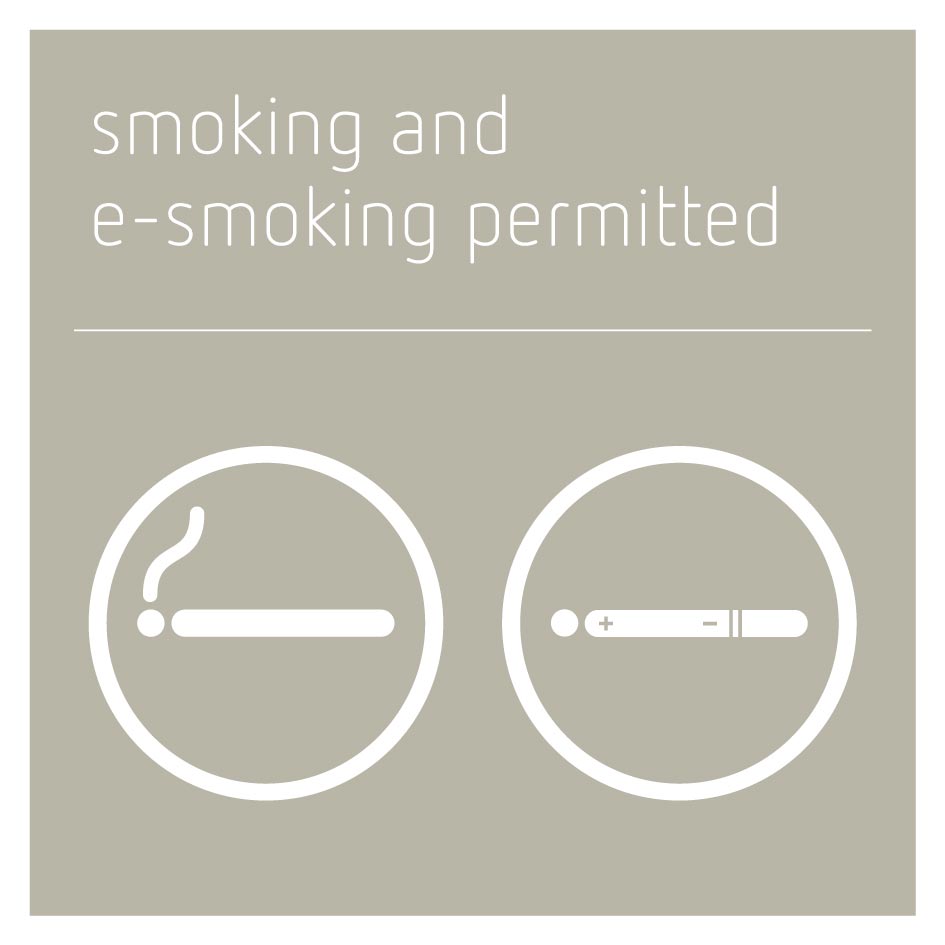 Smoking & E-Smoking Permitted Sign - Concrete Grey