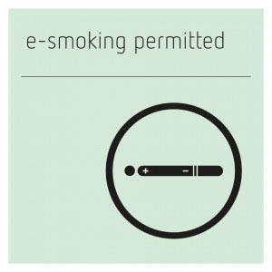 E-Smoking Permitted Sign - Glacier