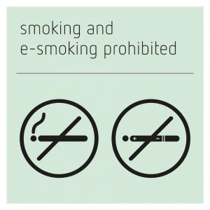 Smoking and E-Smoking Prohibited Sign - Glacier
