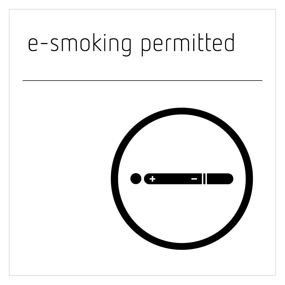 E-Smoking Permitted Sign - Moon White