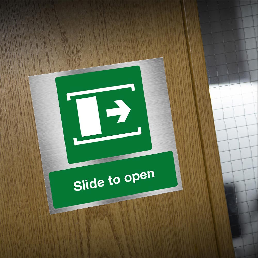 Slide to Open Sign