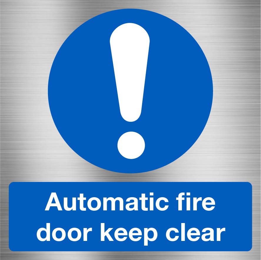 Automatic Fire Door Keep Clear Safety Sign 