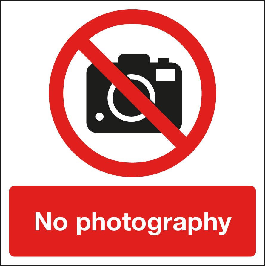No photography Sign