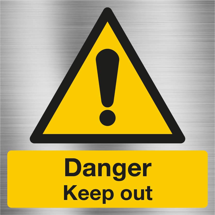 Chalk Banner Premium Acrylic Sign Danger Keep Out 36x24 CGSignLab