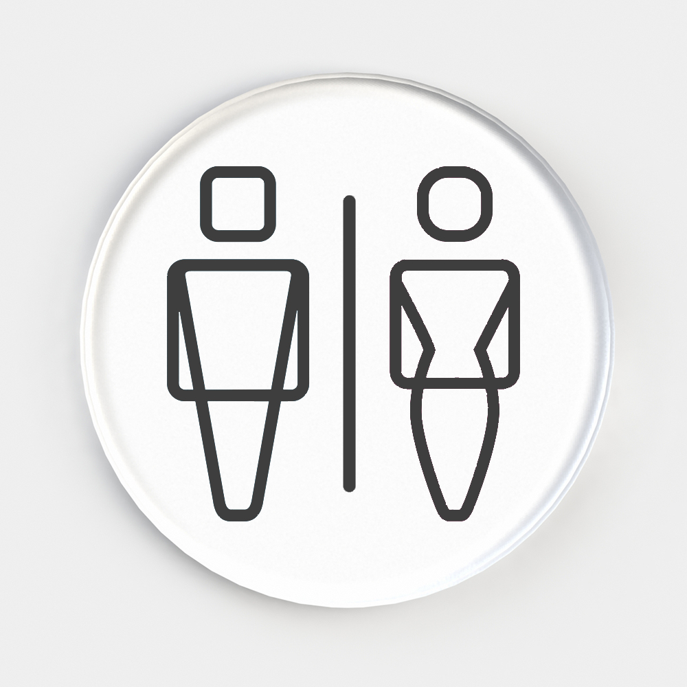Picto Deco Washroom Signage - Male & Female