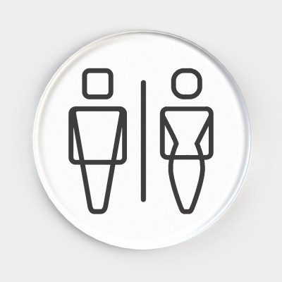 Picto Deco Washroom Signage - Male & Female