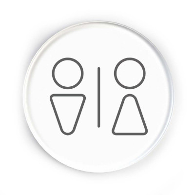 Disc Door Sign Icon - Male and Female