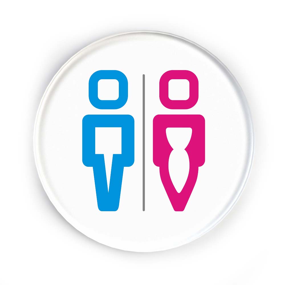 Icon Disc Door Signs - Male and Female 