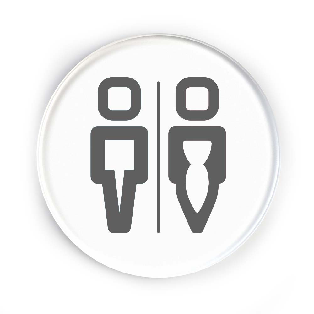 Icon Disc Door Signs - Male and Female 