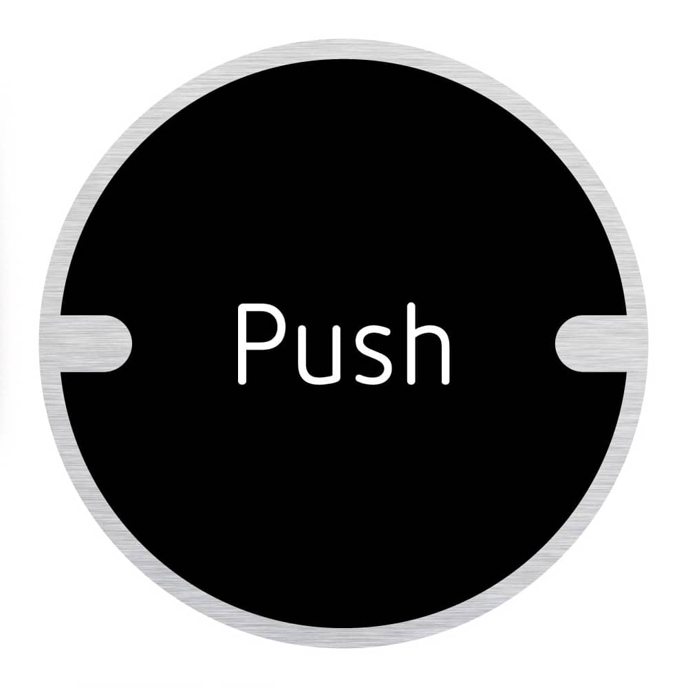 Ironmongery Disc Door Signs - Push
