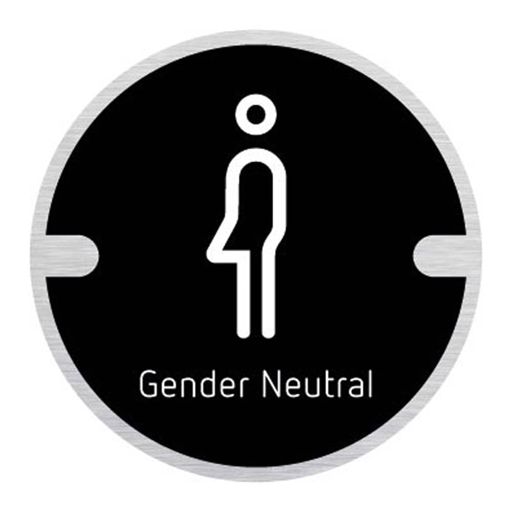 Ironmongery Disc Door Signs - Gender Neutral