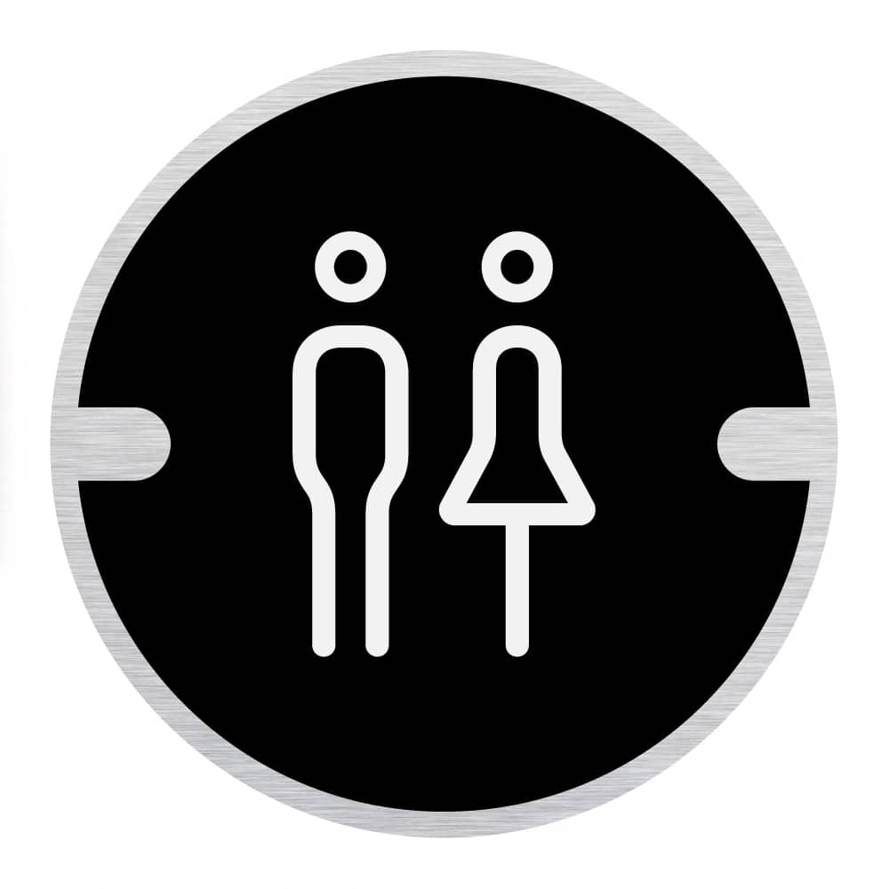 Ironmongery Disc Door Signs - Male & Female