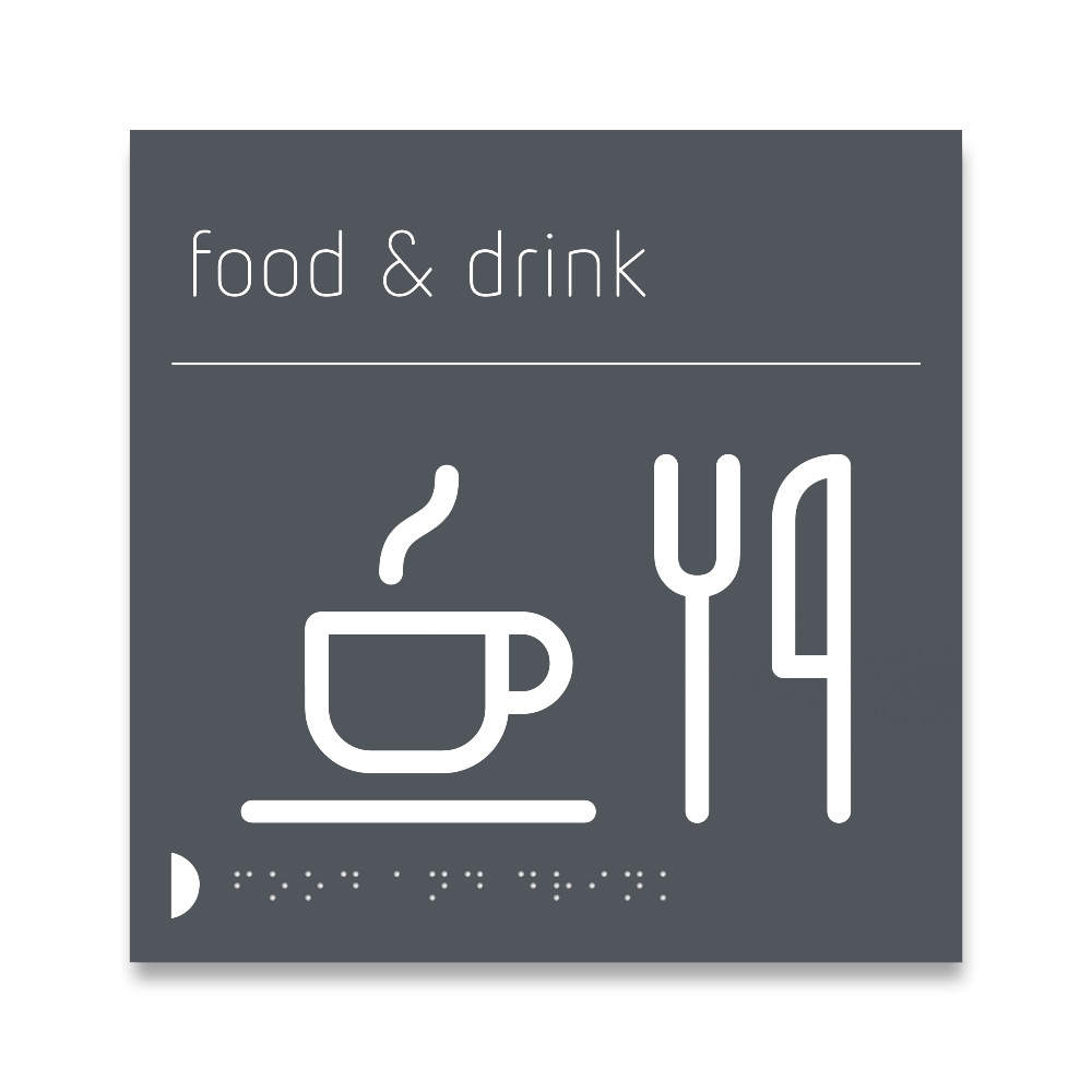 Braille Wayfinding Signs - Mineral Grey | Signbox