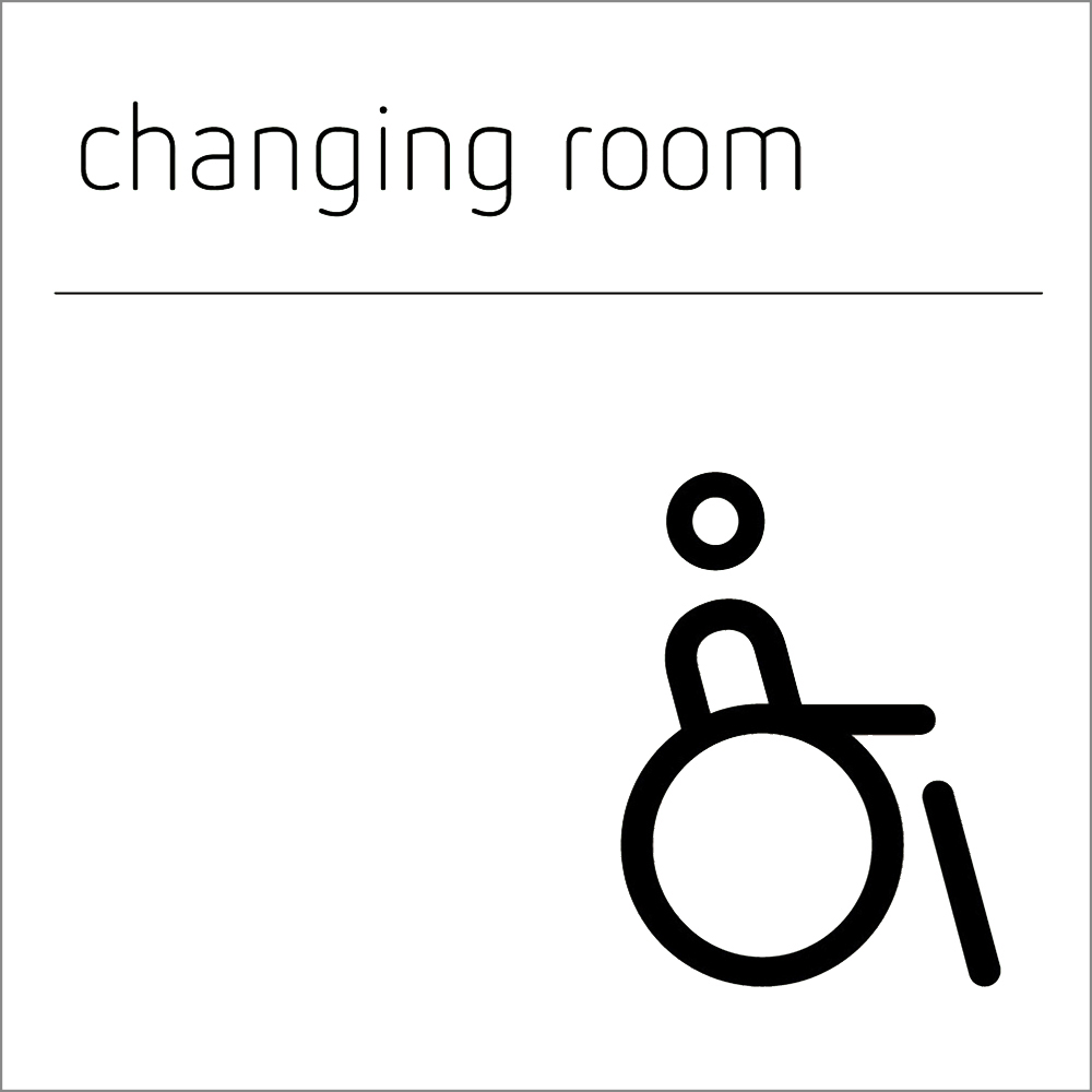 Changing Room Sign - accessible