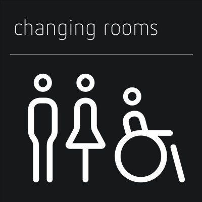 Matt Black Range Icon Signs - Male, Female, Accessible