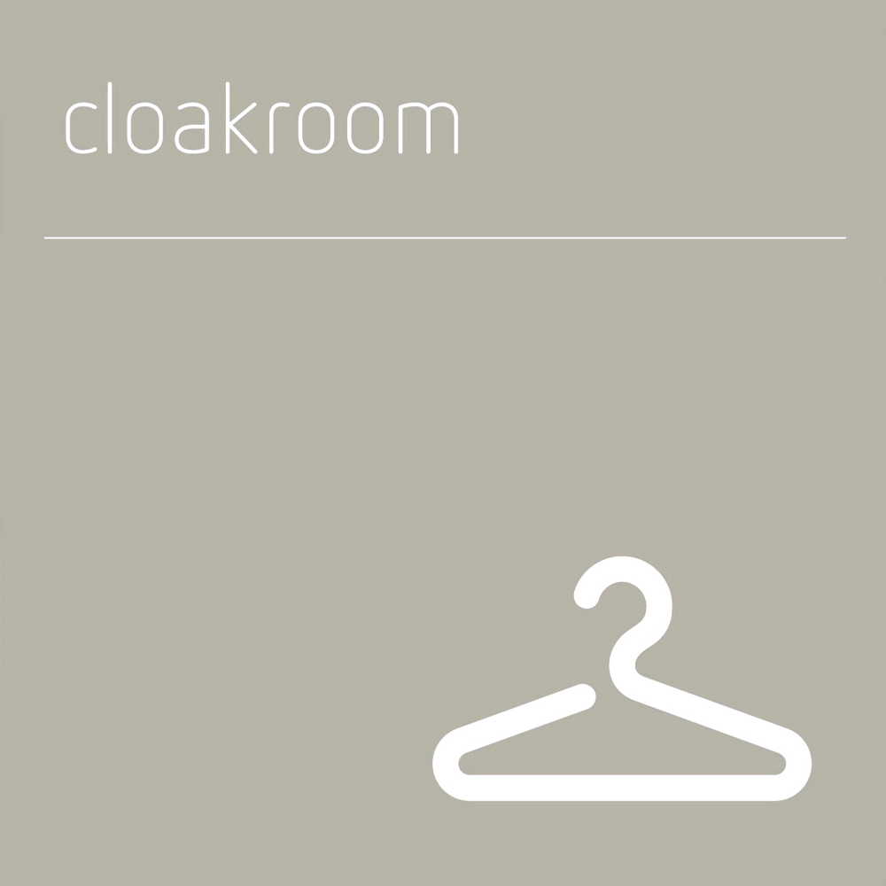 Cloak Room Sign