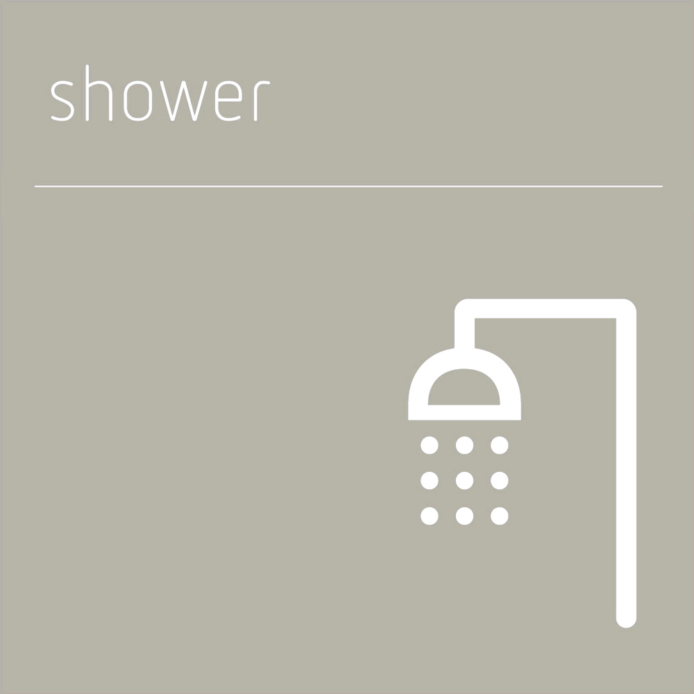 shower room sign