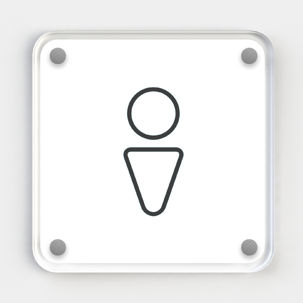 Icon Range - Male Toilet Sign Grey