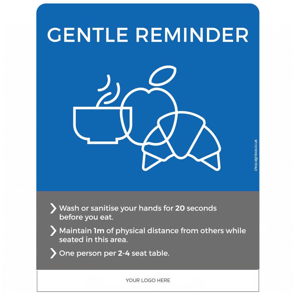 Gentle Reminder Social Distancing Sign