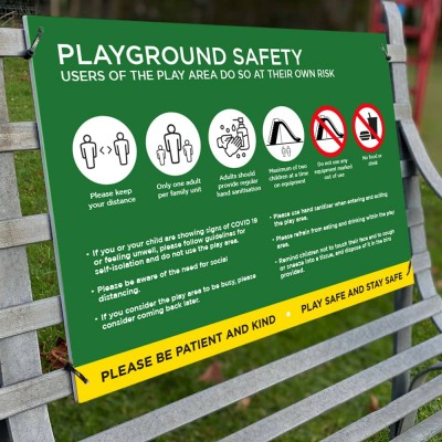 Playground Social Distancing Sign